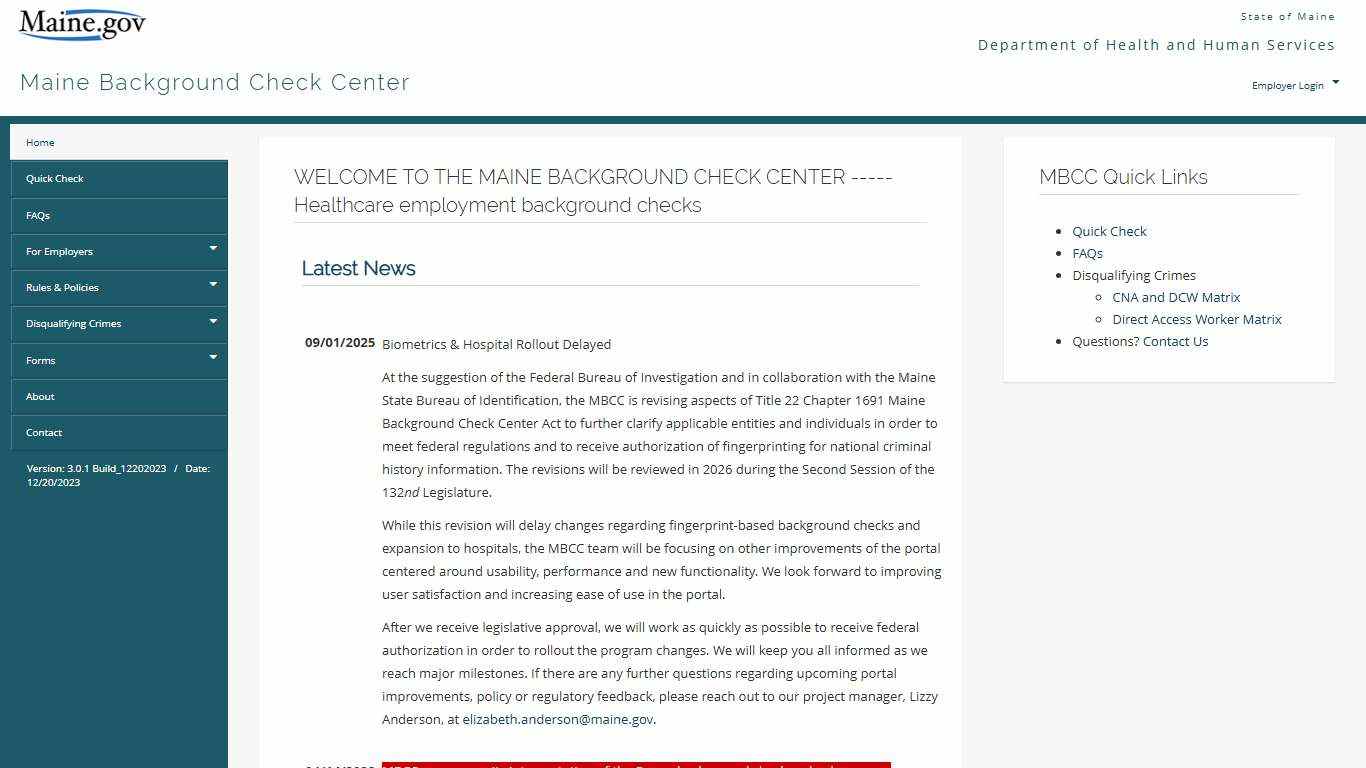 Home / Maine Background Check Center